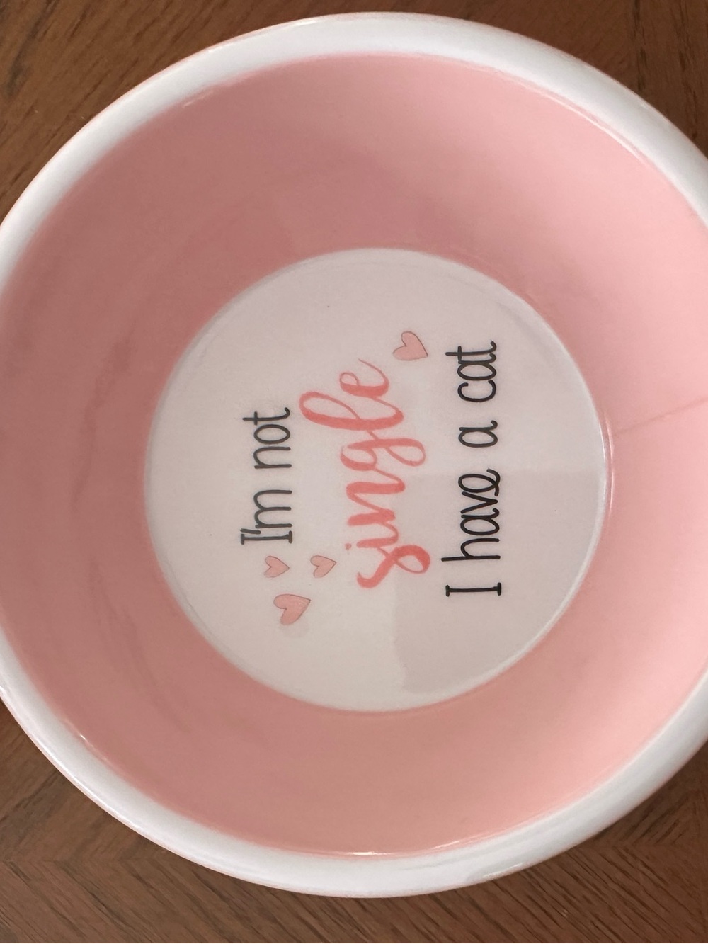 Cat & Fish Ceramic Pet Bowl Set - Pink and White - Picture 5 of 7